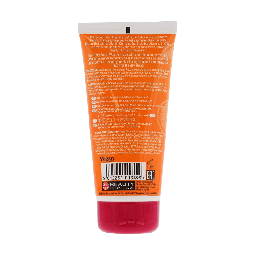 Beauty Formulas Brightening Vitamin C Daily Facial Wash 150ml
