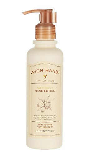 The Face Shop Rich Hand Vitamin E Soft Touch Hand Lotion 200ml