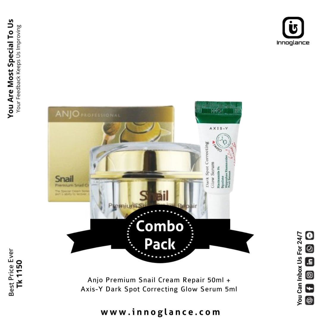 Combo Pack | ANJO Premium Snail Cream & Axis-Y Mini Serum