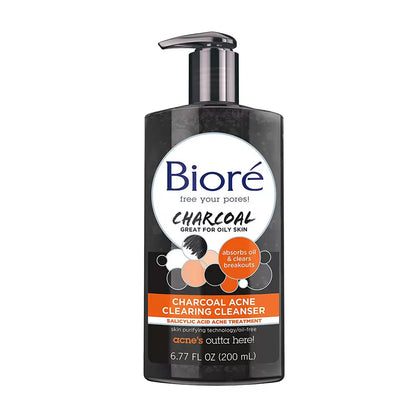 Acne Cleanser | Biore Charcoal Acne Clearing Cleanser - 200ml