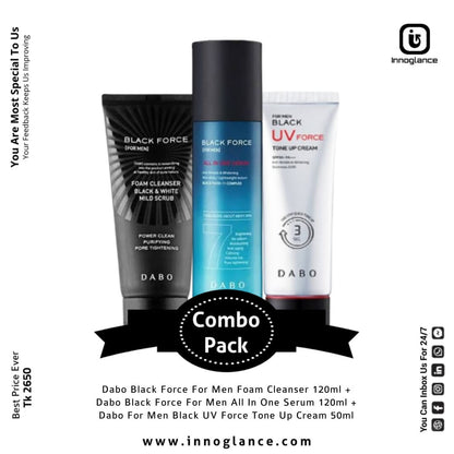 Combo Pack | Dabo Men Foam Cleanser, Serum and UV Force Tone-Up Cream