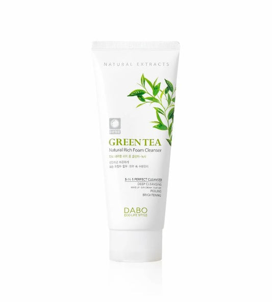 Dabo Green Tea Natural Rich Foam Cleanser 180ml