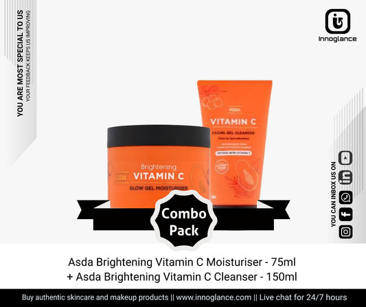 Combo Pack | Asda Brightening Vitamin C Moisturiser & Cleanser