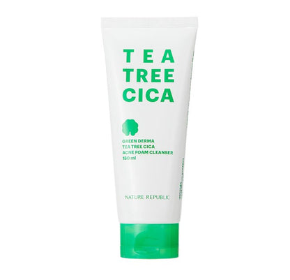 Nature Republic Green Derma Tea Tree CICA Acne Foam Cleanser 150ml