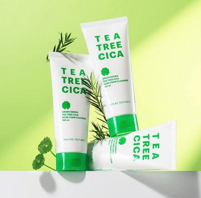 Nature Republic Green Derma Tea Tree CICA Acne Foam Cleanser 150ml