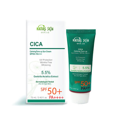 Nature Skin CICA Calming Tone Up Sun Cream SPF50+ PA++ 72ml