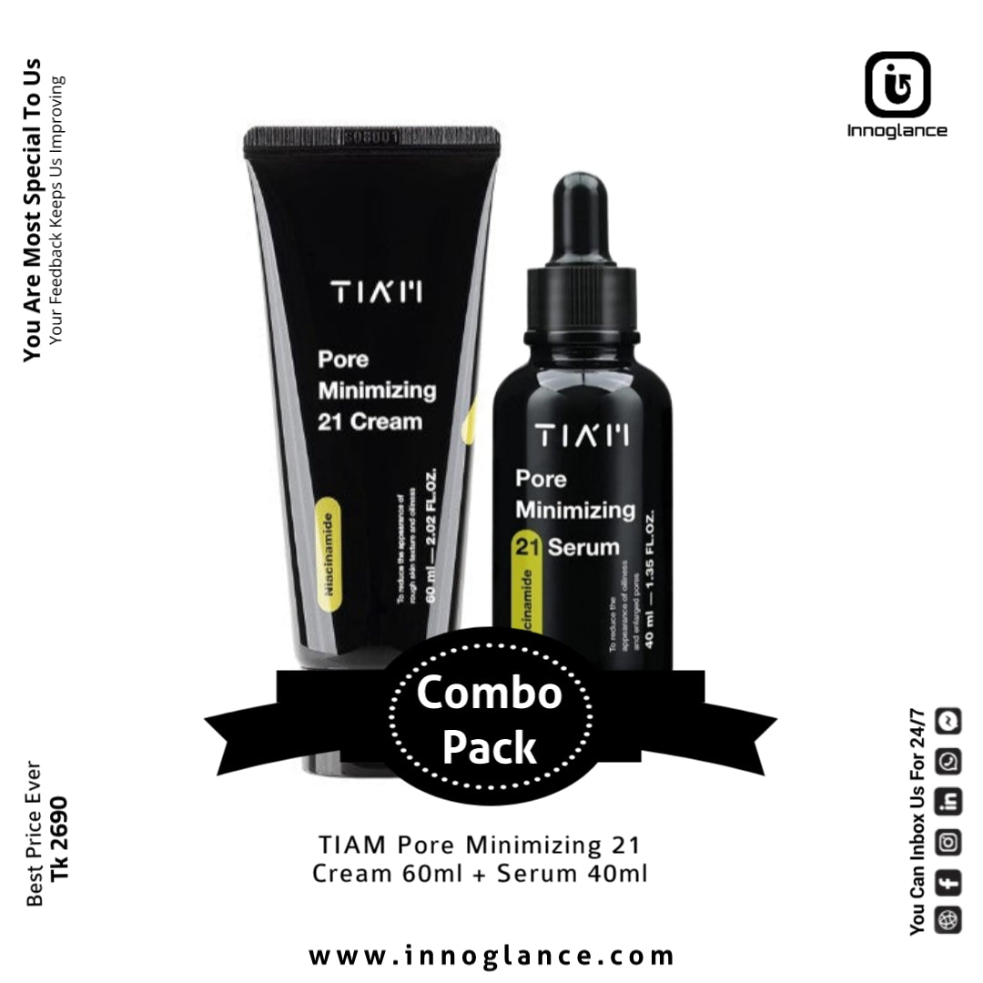 TIAM Pore Minimizing 21 Serum & Cream | Combo Pack