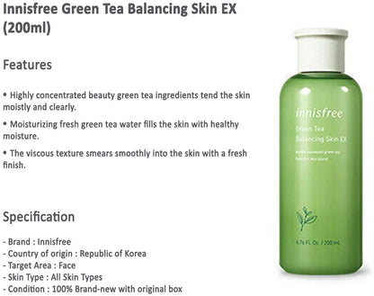 Innisfree Green Tea Balancing Skin EX Toner - 200ml