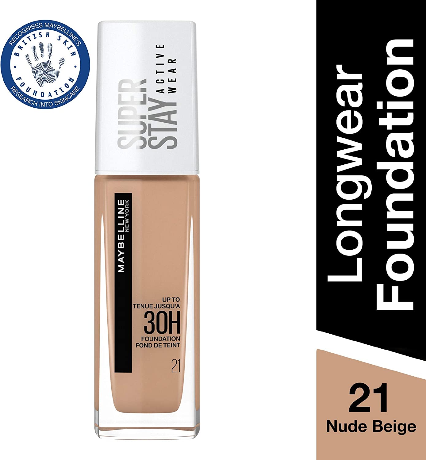 Maybelline Super Stay Active Wear 30H Foundation - 21 Nude Beige