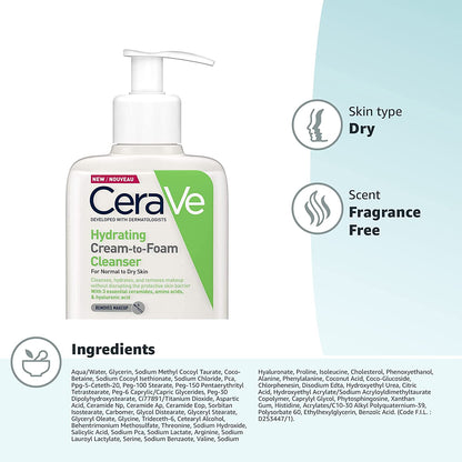 Cerave Hydrating Cream to Foam Cleanser - 236ml