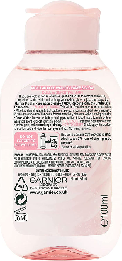 Garnier Micellar Rose Water Cleanse & Glow - 100ml