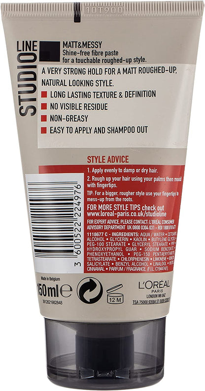 L'Oreal Studio Line Matt & Messy 8 Hair Gel - 150ml