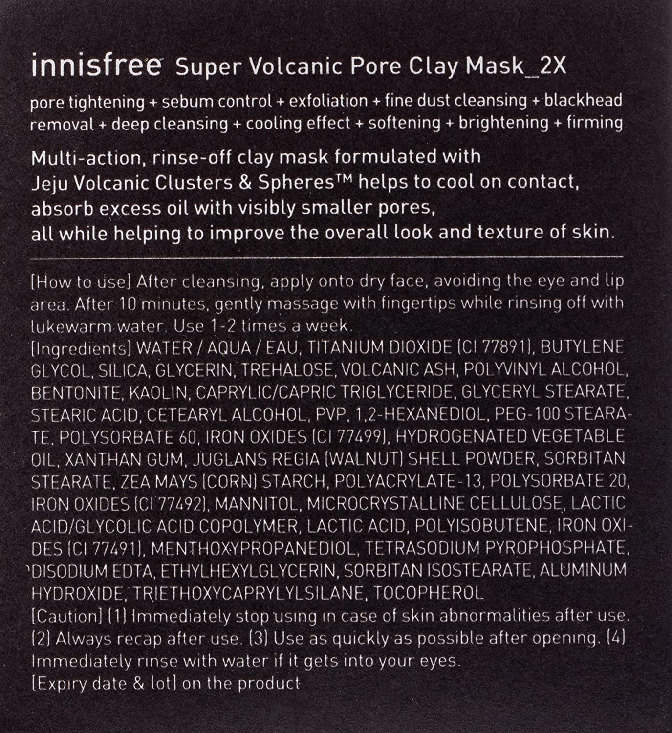 Innisfree Super Volcanic Pore Clay Mask 2X - 100ml