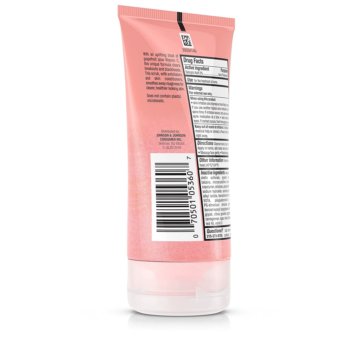 Neutrogena Oil-Free Acne Wash Pink Grapefruit Facial Scrub - 124ml