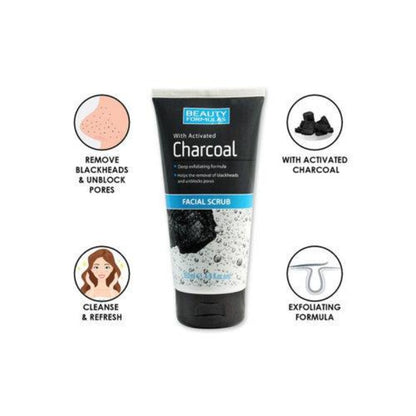 Beauty Formulas Charcoal Facial Scrub - 150ml