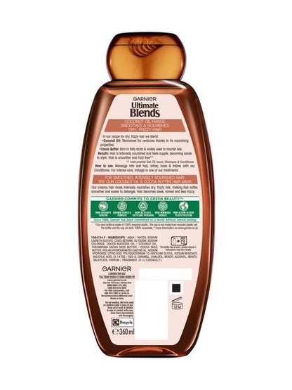 Garnier Ultimate Blends Coconut Oil & Cocoa Butter Smoothing Shampoo - 360ml