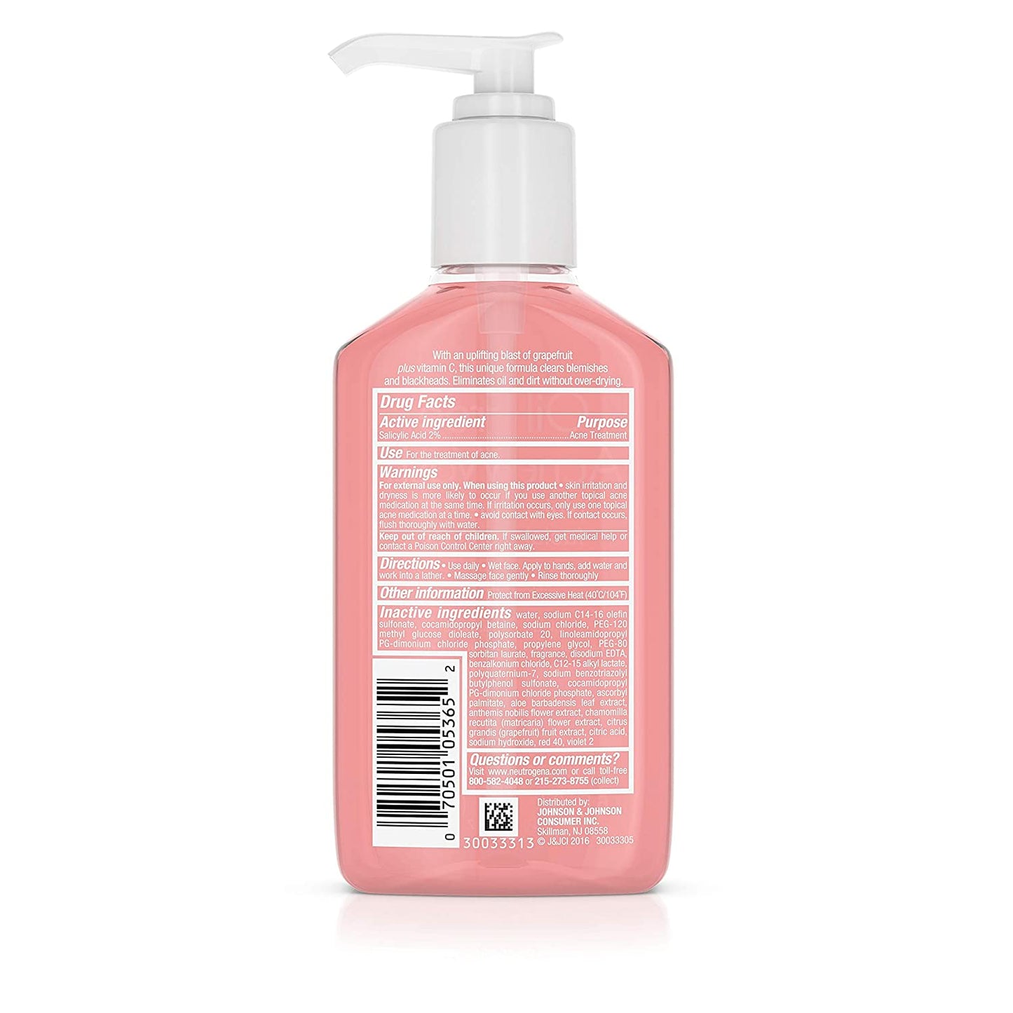 Neutrogena Oil-Free Acne Wash Pink Grapefruit Facial Cleanser
