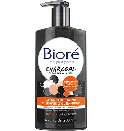 Acne Cleanser | Biore Charcoal Acne Clearing Cleanser - 200ml