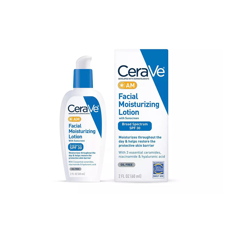 CeraVe AM Facial Moisturizing Lotion with Sunscreen SPF 30 (60ml)