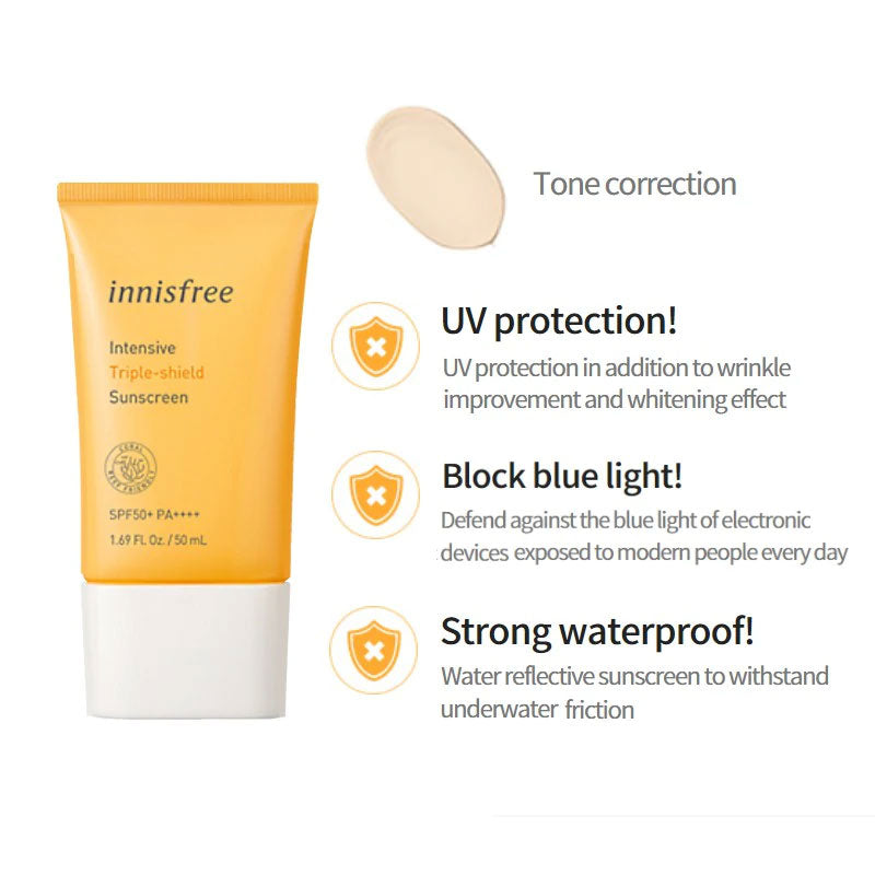 Innisfree Intensive Triple Shield Sunscreen SPF50+ - 50ml